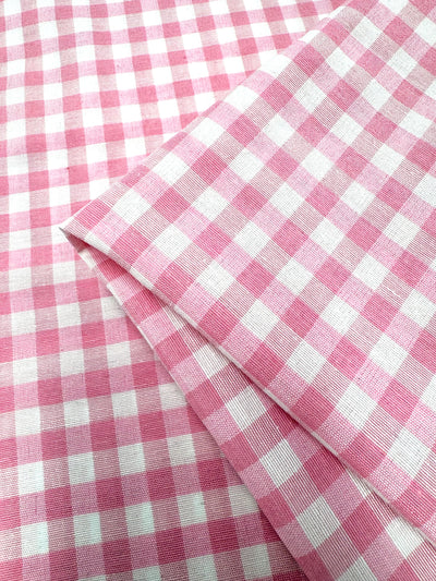 Linen Blend - Pink & White  - 150cm