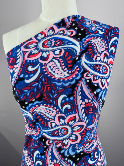 Printed Lycra - Royal Paisley- 150cm