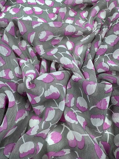 Printed Chiffon - Lilac Meadow - 154cm
