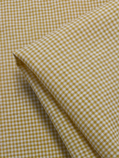 Linen Blend - Banana & White  - 145cm