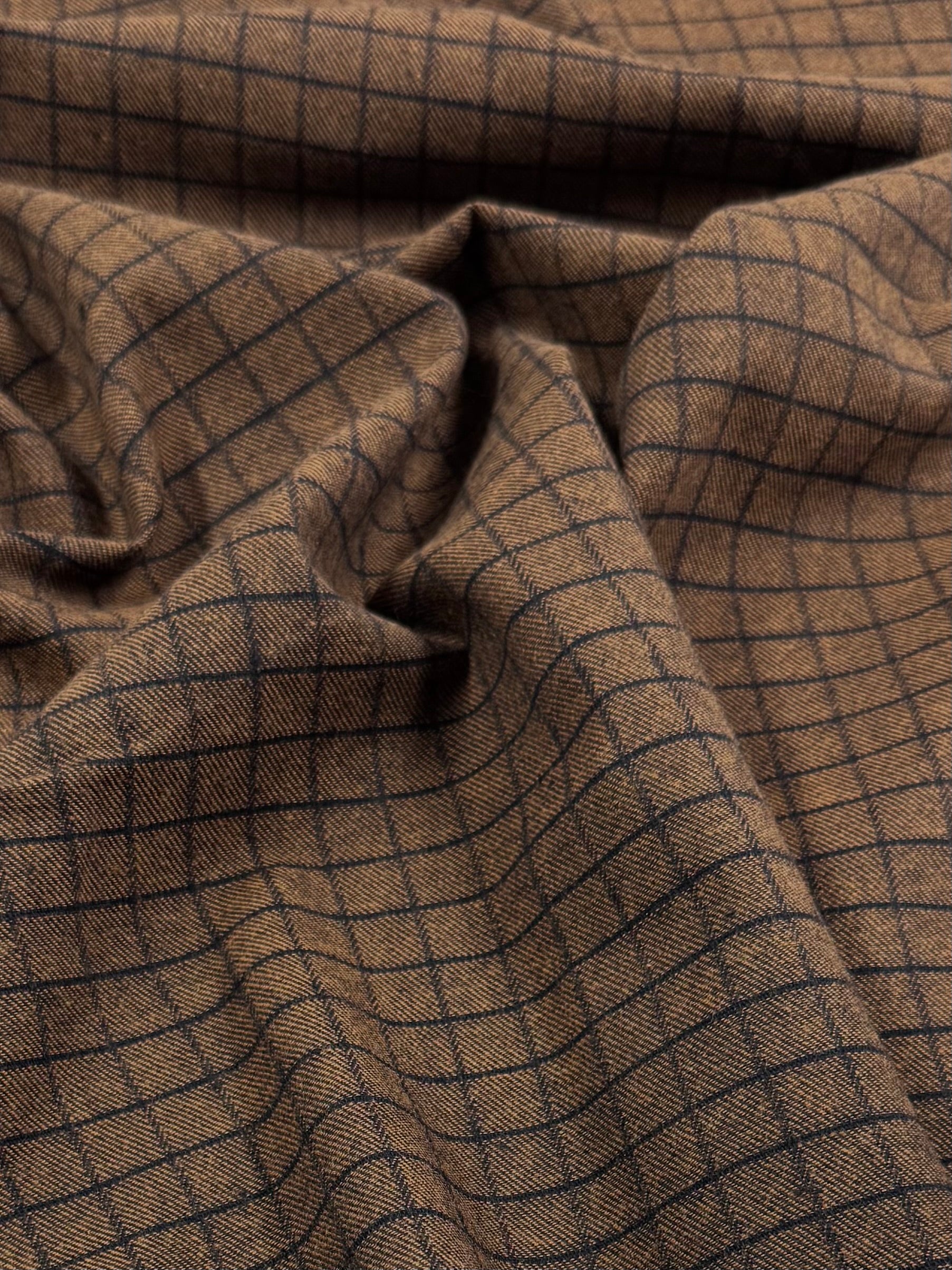 100% Pure Linen - Harvest Check - 145Cm