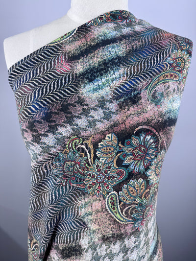 Designer Printed Lycra - Vintage Paisley - 148cm