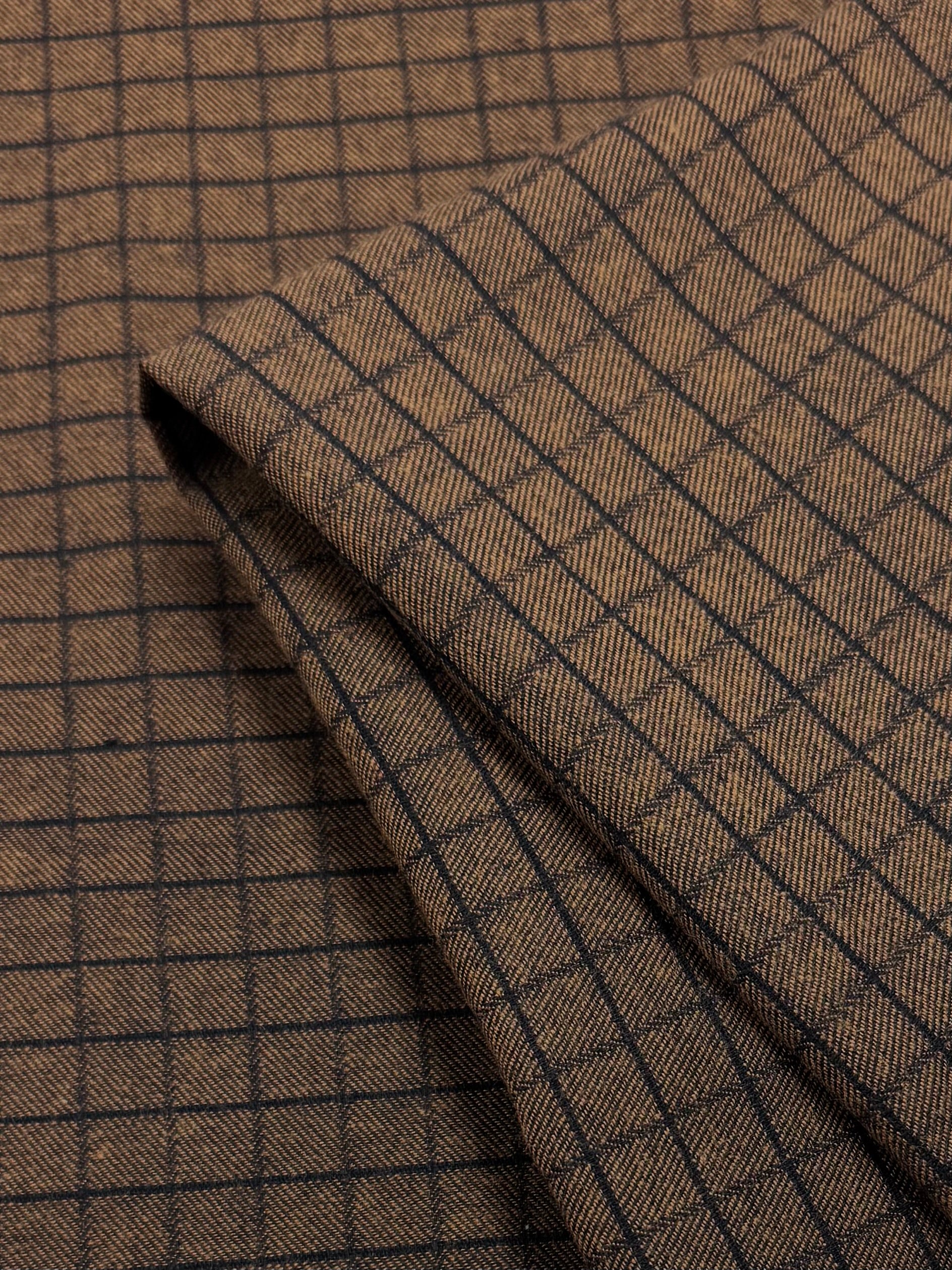 100% Pure Linen - Harvest Check - 145Cm
