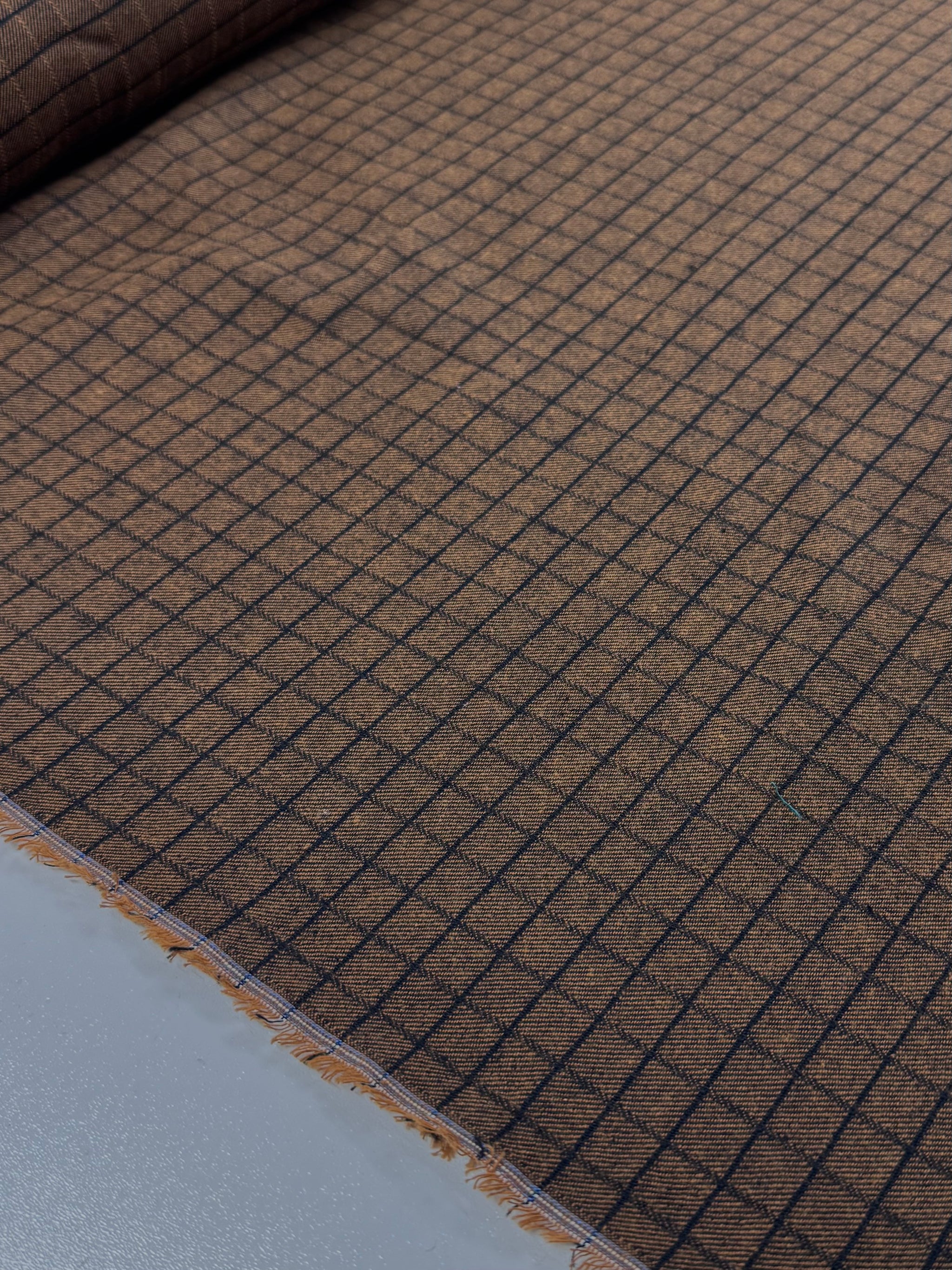 100% Pure Linen - Harvest Check - 145Cm