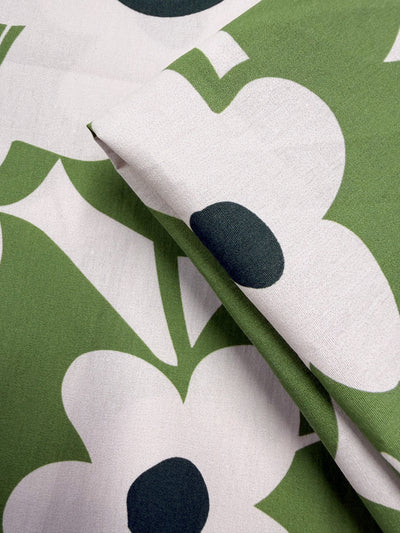 Printed Cotton - Olive Abstract  - 150cm