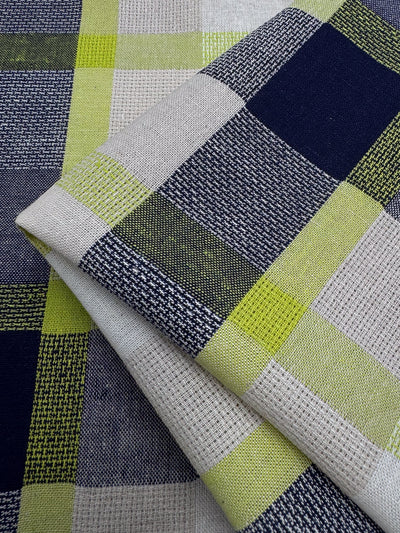 Linen Blend - Lemonade Plaid - 140cm