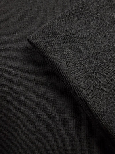 Merino Wool Knit - Black - 155cm