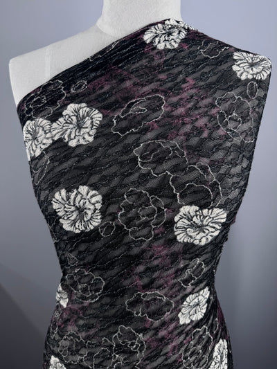 Designer Lace - Shadow Bloom - 145cm