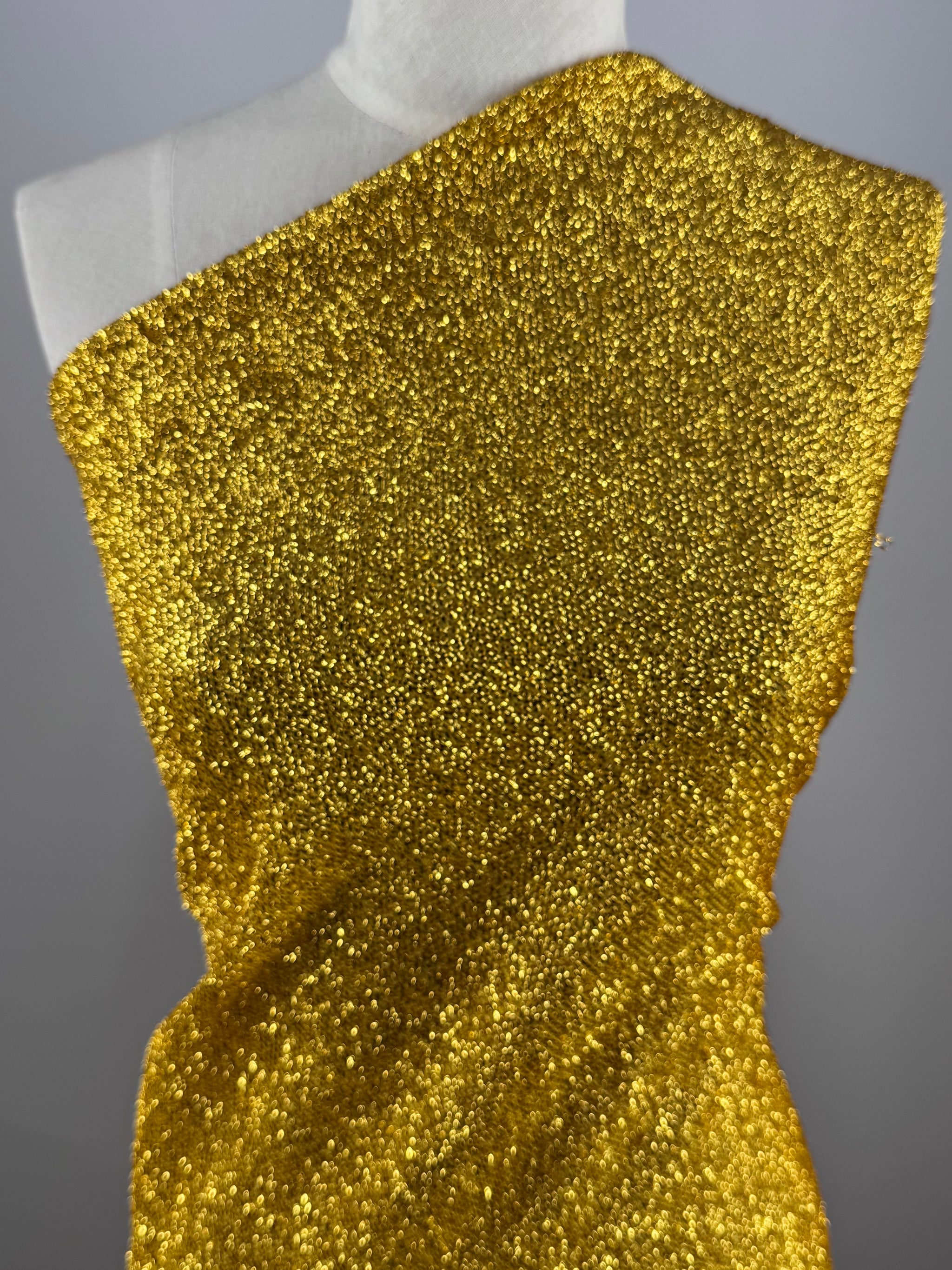 Lurex Stretch Knit - Gold - 155cm