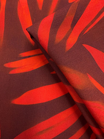 Designer Rayon - Crimson Palm - 144cm