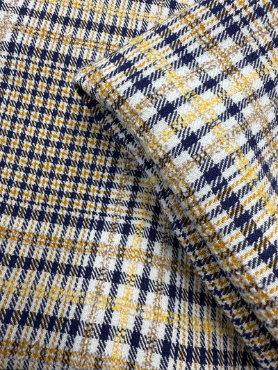 Pure Linen Tweed - Glen Check Multi - 146cm