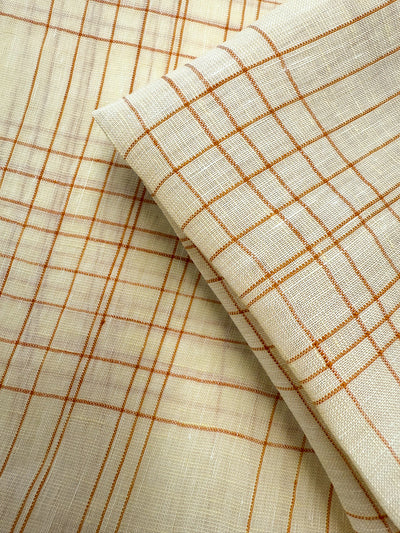 Pure Linen Flax Gauze - Rust Sketch - 148cm