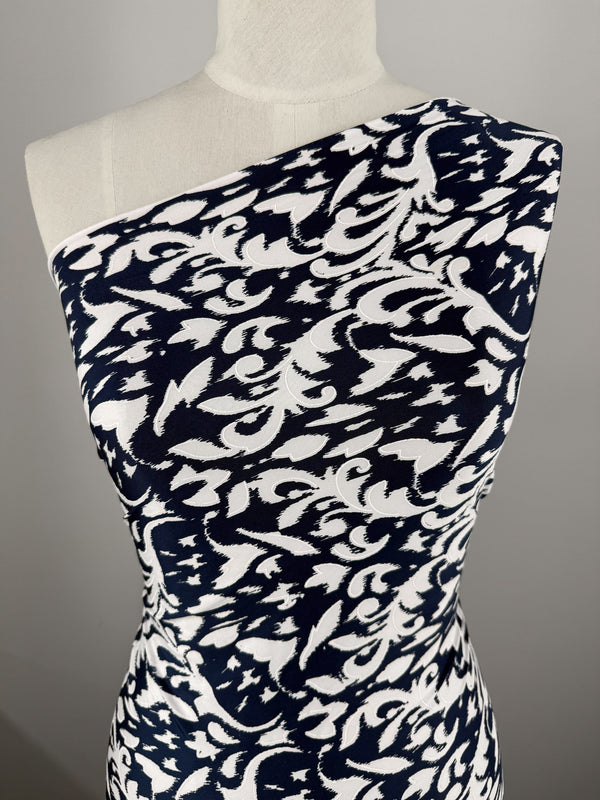 Textured Lycra - Midnight Rococo - 150cm
