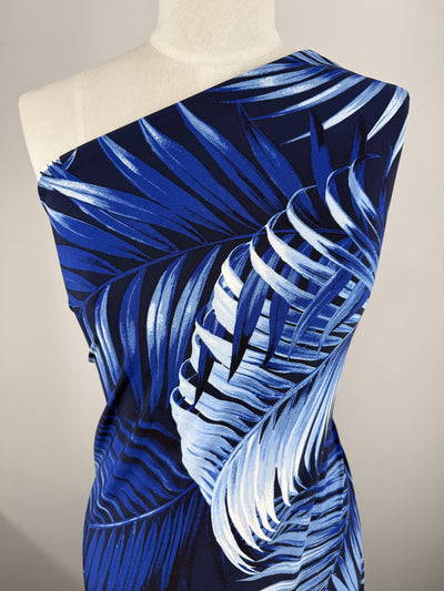 Printed Lycra - Sapphire Jungle - 150cm