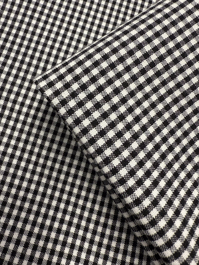 Printed Poplin - Gingham Noir - 150cm