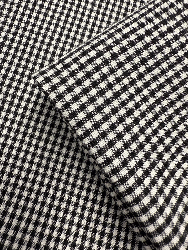Printed Poplin - Gingham Noir - 150cm