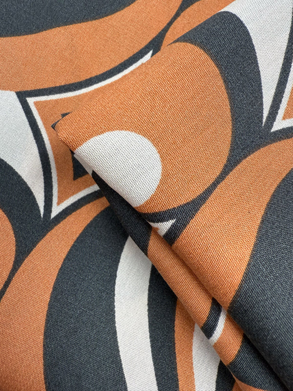 Designer Rayon - Retro Swirl - 142cm